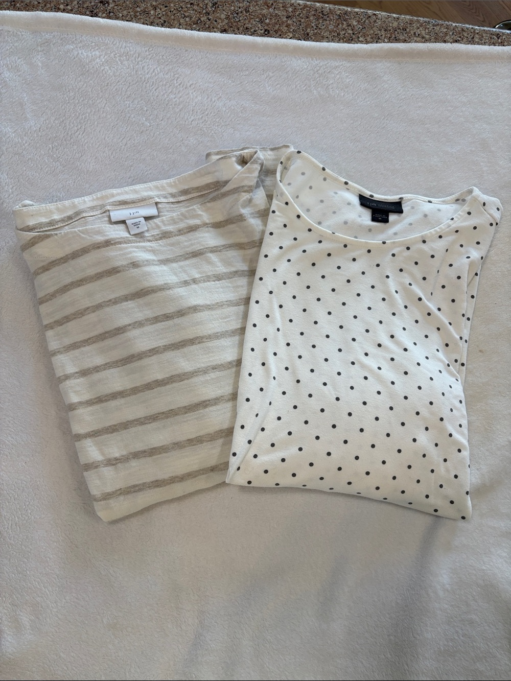 J.Jill Women’s Medium 2 Piece Top Bundle Wearever Polka Dot Striped